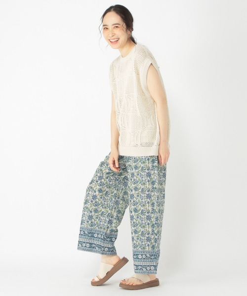 studio CLIP（スタディオクリップ）の「7ゲージ着丈選べる透かし編みベスト（ベスト・レディース・ベージュ/オフホワイト/ブラック・LARGE/MEDIUM）」の17枚目の写真