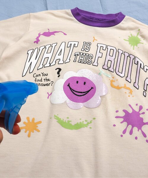 BREEZE（ブリーズ）の「【濡れたら色が浮き出る】フルーツカラーFOスマイルTシャツ（Tシャツ/カットソー・キッズ・グリーン/レッド/パープル・80/90/100/110/120/130/140）」の3枚目の写真
