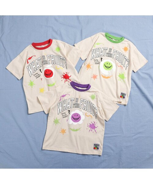 BREEZE（ブリーズ）の「【濡れたら色が浮き出る】フルーツカラーFOスマイルTシャツ（Tシャツ/カットソー・キッズ・グリーン/レッド/パープル・80/90/100/110/120/130/140）」の6枚目の写真