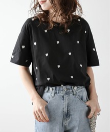 ハート刺繍Tシャツ