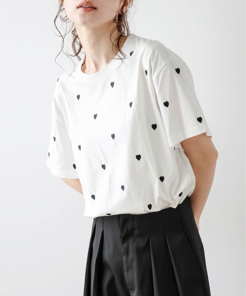 BASICKS 23SS ハート刺繍Tシャツ