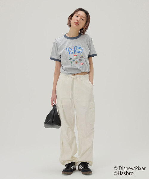 SLOBE citron.（スローブシトロン）の「SLOBE citron./トイ・ストーリー/リンガーTEE（Tシャツ/カットソー・レディース・グレー/ホワイト・FREE）」の10枚目の写真