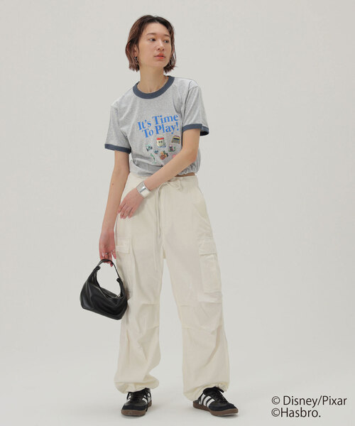 SLOBE citron.（スローブシトロン）の「SLOBE citron./トイ・ストーリー/リンガーTEE（Tシャツ/カットソー・レディース・グレー/ホワイト・FREE）」の8枚目の写真