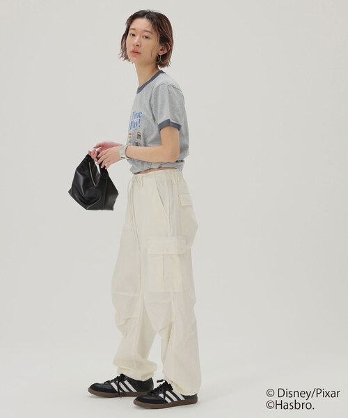 SLOBE citron.（スローブシトロン）の「SLOBE citron./トイ・ストーリー/リンガーTEE（Tシャツ/カットソー・レディース・グレー/ホワイト・FREE）」の7枚目の写真