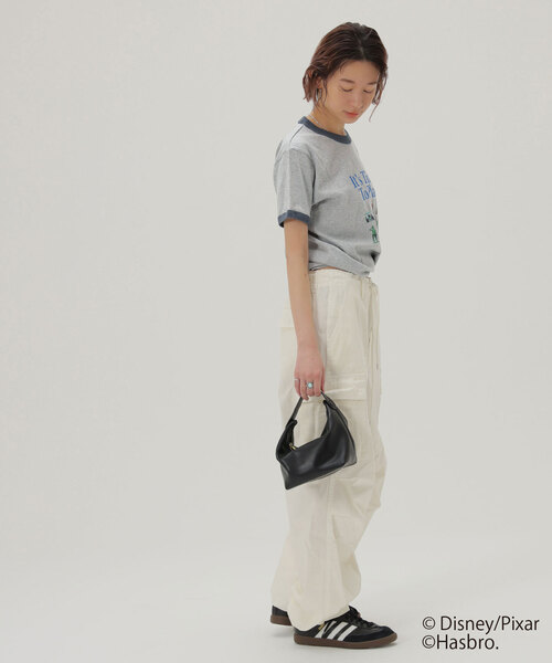 SLOBE citron.（スローブシトロン）の「SLOBE citron./トイ・ストーリー/リンガーTEE（Tシャツ/カットソー・レディース・グレー/ホワイト・FREE）」の4枚目の写真