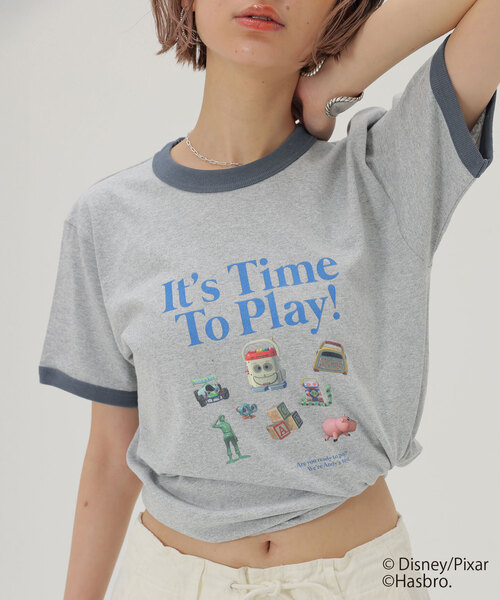 SLOBE citron.（スローブシトロン）の「SLOBE citron./トイ・ストーリー/リンガーTEE（Tシャツ/カットソー・レディース・グレー/ホワイト・FREE）」の22枚目の写真