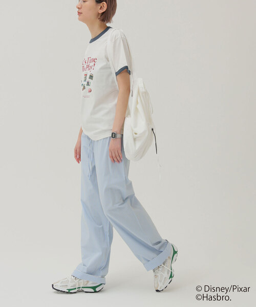 SLOBE citron.（スローブシトロン）の「SLOBE citron./トイ・ストーリー/リンガーTEE（Tシャツ/カットソー・レディース・グレー/ホワイト・FREE）」の17枚目の写真