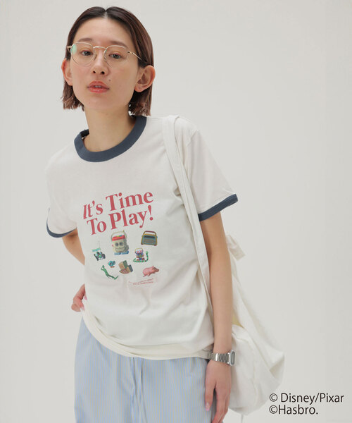 SLOBE citron.（スローブシトロン）の「SLOBE citron./トイ・ストーリー/リンガーTEE（Tシャツ/カットソー・レディース・グレー/ホワイト・FREE）」の15枚目の写真