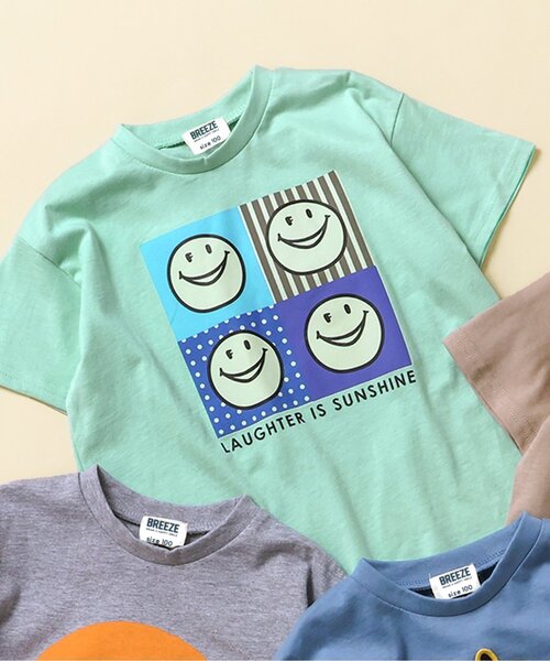 BREEZE（ブリーズ）の「【ユニセックス・12色】ヴィンテージバリエーションTシャツ_一部WEB限定サイズ（Tシャツ/カットソー・キッズ・アイボリー/ブラック/ブルー/グレー/グリーン/ライム/ベージュ/パープル/ネイビー/ミント/オレンジ/マスタード・120/130/90/110/80/100/160/150/140）」の7枚目の写真