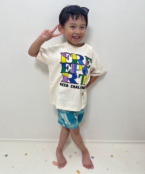 BREEZE（ブリーズ）の「【ユニセックス・12色】ヴィンテージバリエーションTシャツ_一部WEB限定サイズ（Tシャツ/カットソー・キッズ・アイボリー/ブラック/ブルー/グレー/グリーン/ライム/ベージュ/パープル/ネイビー/ミント/オレンジ/マスタード・120/130/90/110/80/100/160/150/140）」の16枚目の写真