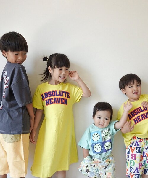 BREEZE（ブリーズ）の「【ユニセックス・12色】ヴィンテージバリエーションTシャツ_一部WEB限定サイズ（Tシャツ/カットソー・キッズ・アイボリー/ブラック/ブルー/グレー/グリーン/ライム/ベージュ/パープル/ネイビー/ミント/オレンジ/マスタード・120/130/90/110/80/100/160/150/140）」の20枚目の写真