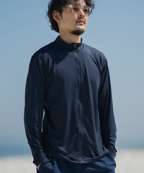 improves（インプローブス）の「ジップアップ 長袖 ラッシュガード（ラッシュガード・メンズ・チャコール/ネイビー/ブラック/ライム/ホワイト・X-LARGE/LARGE/MEDIUM）」の5枚目の写真