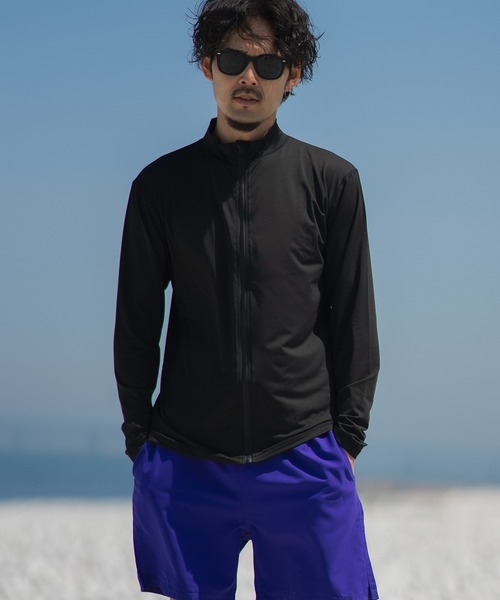 improves（インプローブス）の「ジップアップ 長袖 ラッシュガード（ラッシュガード・メンズ・チャコール/ネイビー/ブラック/ライム/ホワイト・X-LARGE/LARGE/MEDIUM）」の10枚目の写真