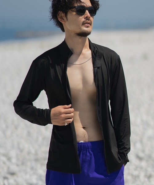 improves（インプローブス）の「ジップアップ 長袖 ラッシュガード（ラッシュガード・メンズ・チャコール/ネイビー/ブラック/ライム/ホワイト・X-LARGE/LARGE/MEDIUM）」の12枚目の写真