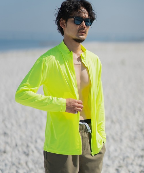 improves（インプローブス）の「ジップアップ 長袖 ラッシュガード（ラッシュガード・メンズ・チャコール/ネイビー/ブラック/ライム/ホワイト・X-LARGE/LARGE/MEDIUM）」の21枚目の写真