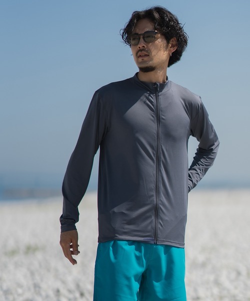 improves（インプローブス）の「ジップアップ 長袖 ラッシュガード（ラッシュガード・メンズ・チャコール/ネイビー/ブラック/ライム/ホワイト・X-LARGE/LARGE/MEDIUM）」の14枚目の写真