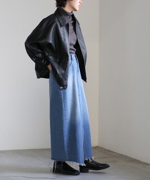 select MOCA（セレクトモカ）の「ファー襟付フェイクレザーブルゾン