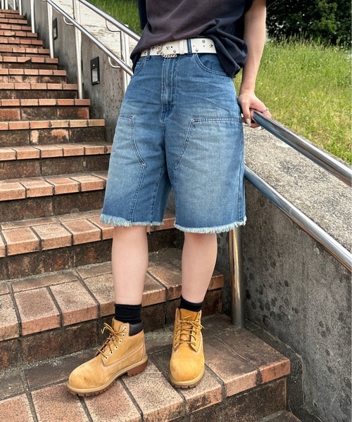 sedacle（セダクル）の「アソートダブルニーハーフパンツ（デニム