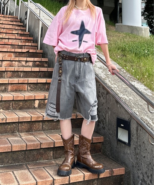 sedacle(セダクル)の「アソートダブルニーハーフパンツ(デニムパンツ・メンズ・ブラック/グレー/ブルー/インディゴブルー・MEDIUM/LARGE/SMALL)」の17枚目の写真