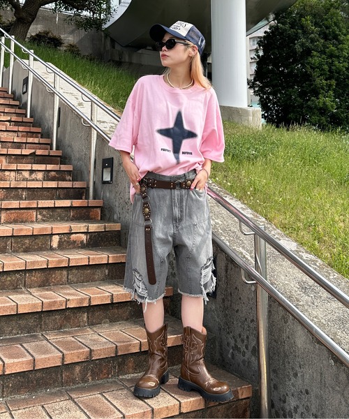 sedacle（セダクル）の「アソートダブルニーハーフパンツ（デニム