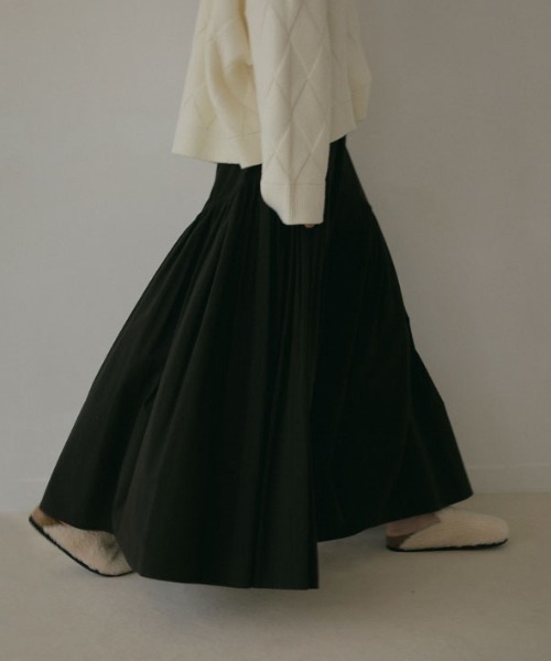 etre tokyo サイドギャザーボリュームスカート ブラック Sサイズ