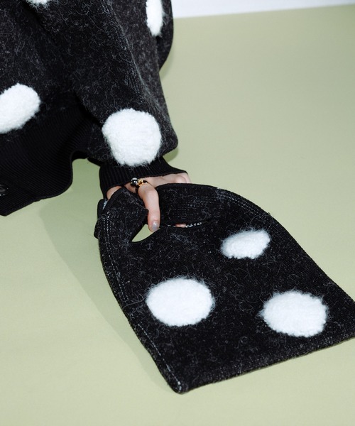 そらてん　アダムエロペ サステナブル　ループジャカードドットニッ WEB限定・サステナブル】ループジャカードドットミニBAG