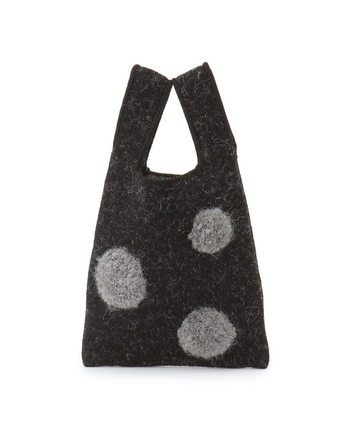 ADAM ET ROPE'(アダムエロペ)の「【WEB限定・サステナブル】ループジャカードドットミニBAG(ハンドバッグ・レディース・グレー/ブラック系その他/ブラック・FREE)」の8枚目の写真