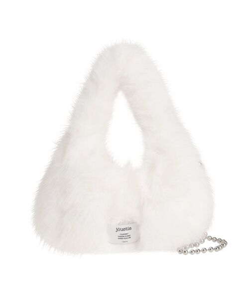 jouetie(ジュエティ)の「ファーハンドBAG(ハンドバッグ・レディース・ブラック/オフホワイト/ブルー・FREE)」の6枚目の写真