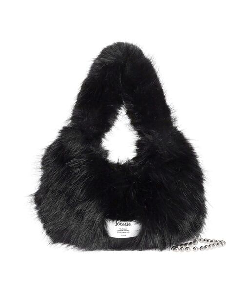 jouetie(ジュエティ)の「ファーハンドBAG(ハンドバッグ・レディース・ブラック/オフホワイト/ブルー・FREE)」の4枚目の写真