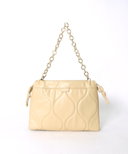 Jines（ジネス）の「キルティング巾着BAG【LE VERNIS/ル ベルニ】（ショルダーバッグ・レディース・ベージュ/ブラック・フリー）」の13枚目の写真