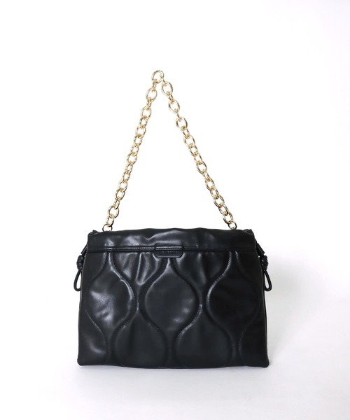 Jines（ジネス）の「キルティング巾着BAG【LE VERNIS/ル ベルニ】（ショルダーバッグ・レディース・ベージュ/ブラック・フリー）」の9枚目の写真