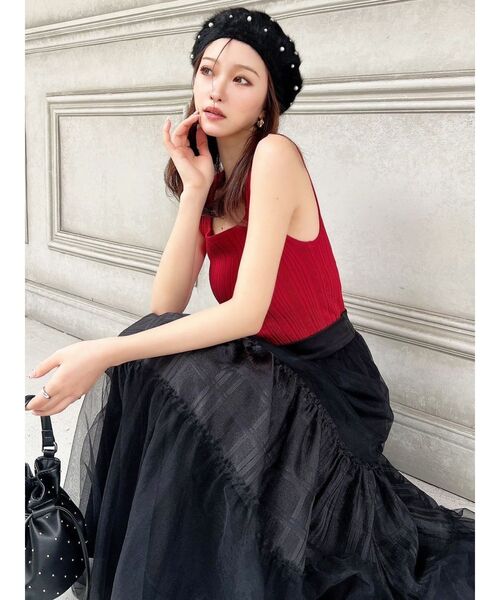 RESEXXY（リゼクシー）の「パールフラッフィーベレー帽（ハンチング/ベレー帽・レディース・ホワイト/ブラック・FREE）」の22枚目の写真