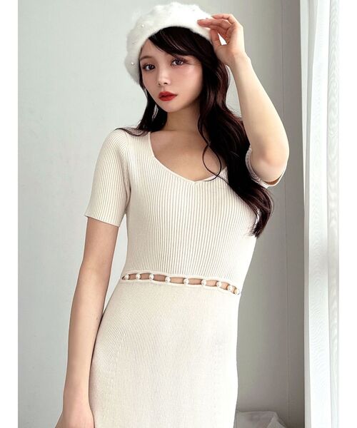 RESEXXY（リゼクシー）の「パールフラッフィーベレー帽（ハンチング/ベレー帽・レディース・ホワイト/ブラック・FREE）」の19枚目の写真