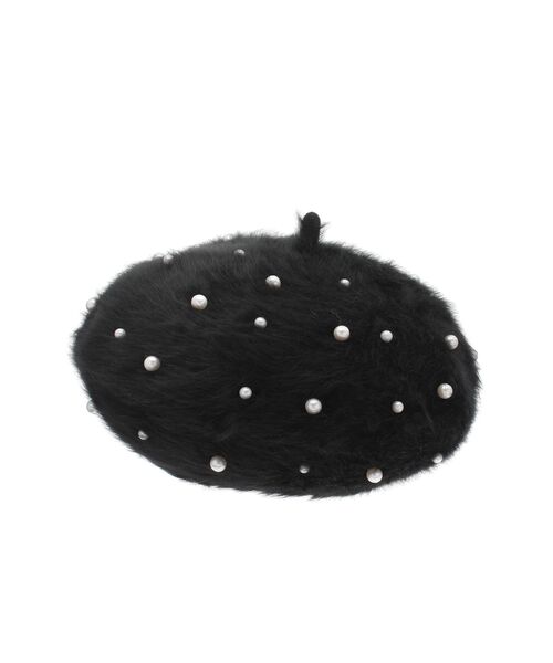 RESEXXY（リゼクシー）の「パールフラッフィーベレー帽（ハンチング/ベレー帽・レディース・ホワイト/ブラック・FREE）」の7枚目の写真