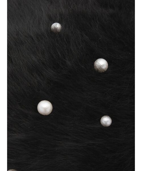 RESEXXY（リゼクシー）の「パールフラッフィーベレー帽（ハンチング/ベレー帽・レディース・ホワイト/ブラック・FREE）」の6枚目の写真