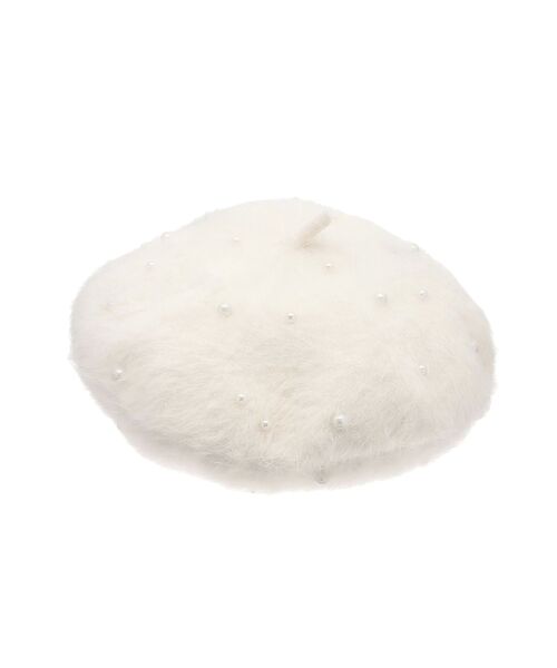 RESEXXY（リゼクシー）の「パールフラッフィーベレー帽（ハンチング/ベレー帽・レディース・ホワイト/ブラック・FREE）」の4枚目の写真