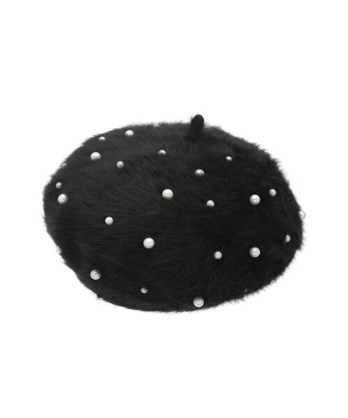 RESEXXY（リゼクシー）の「パールフラッフィーベレー帽（ハンチング/ベレー帽・レディース・ホワイト/ブラック・FREE）」の3枚目の写真
