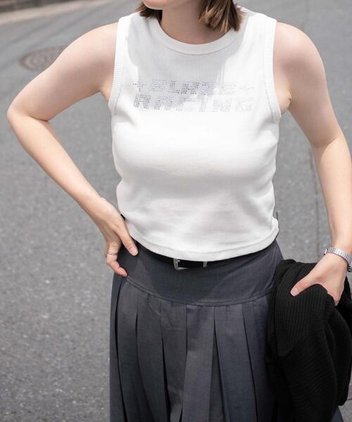 WEGO（ウィゴー）の「WEGO/ラインストーンタンク（タンクトップ・レディース・ブラック/ホワイト・FREE）」の5枚目の写真