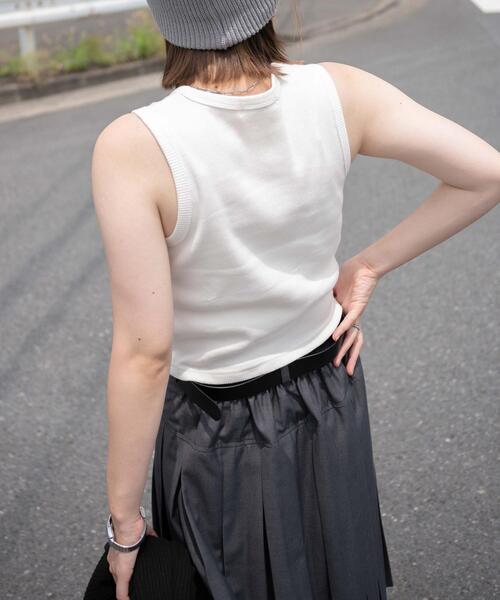 WEGO（ウィゴー）の「WEGO/ラインストーンタンク（タンクトップ・レディース・ブラック/ホワイト・FREE）」の6枚目の写真