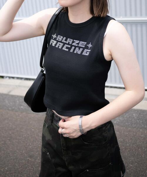 WEGO（ウィゴー）の「WEGO/ラインストーンタンク（タンクトップ・レディース・ブラック/ホワイト・FREE）」の9枚目の写真