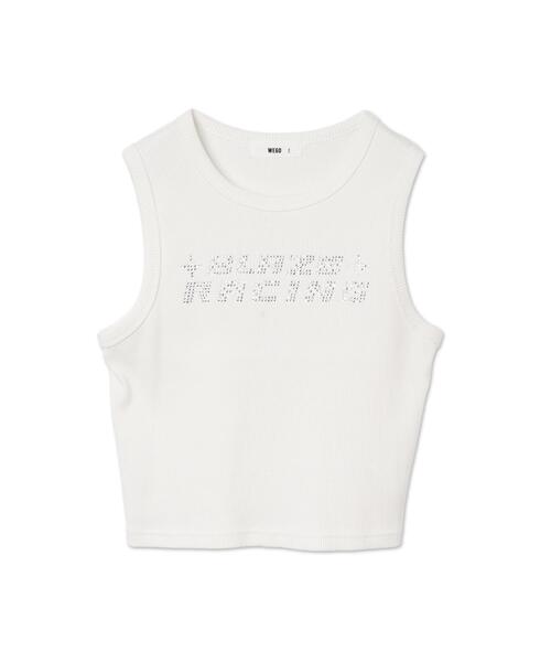 WEGO（ウィゴー）の「WEGO/ラインストーンタンク（タンクトップ・レディース・ブラック/ホワイト・FREE）」の12枚目の写真