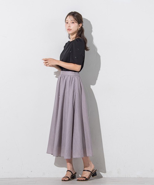 QUEENS COURT(クイーンズコート)の「袖リボンモチーフトップス≪洗濯機で洗える≫(Tシャツ/カットソー・レディース・ホワイト/ブラック・M)」の20枚目の写真