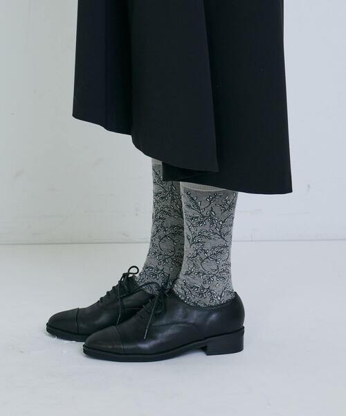 conges payes ADIEU TRISTESSE（コンジェ ペイエ アデュートリステス）の「ボタニカルソックス（ソックス/靴下・レディース・グリーン/杢グレー・FREE）」の8枚目の写真