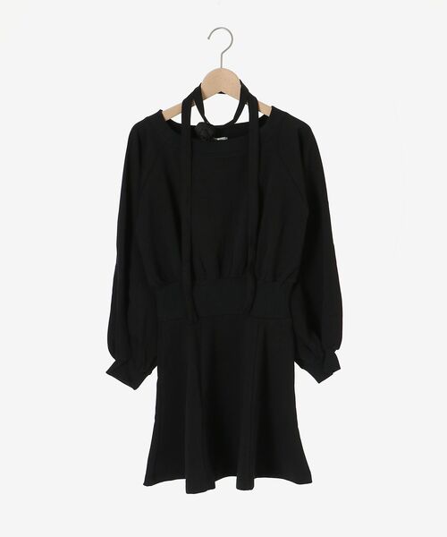 MAJESTIC LEGON（マジェスティックレゴン）の「フラワーチョーカー付きスウェットワンピ（ワンピース・レディース・アイボリー/ブラック/グレー・MEDIUM）」の13枚目の写真