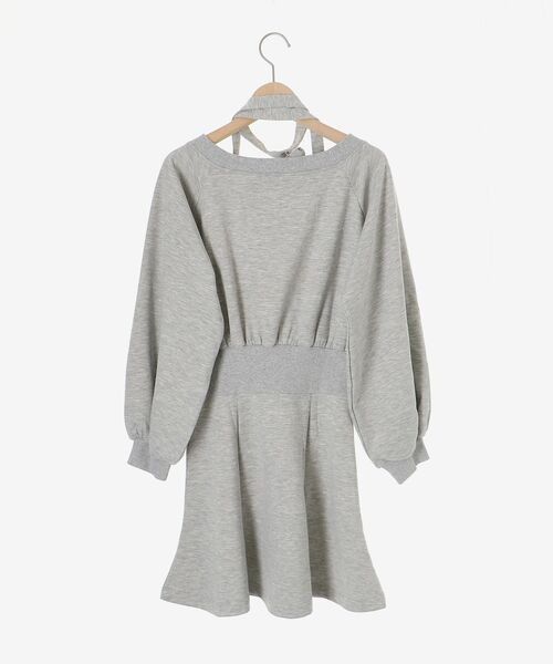 MAJESTIC LEGON（マジェスティックレゴン）の「フラワーチョーカー付きスウェットワンピ（ワンピース・レディース・アイボリー/ブラック/グレー・MEDIUM）」の14枚目の写真