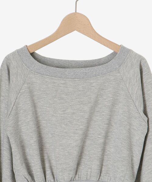 MAJESTIC LEGON（マジェスティックレゴン）の「フラワーチョーカー付きスウェットワンピ（ワンピース・レディース・アイボリー/ブラック/グレー・MEDIUM）」の15枚目の写真