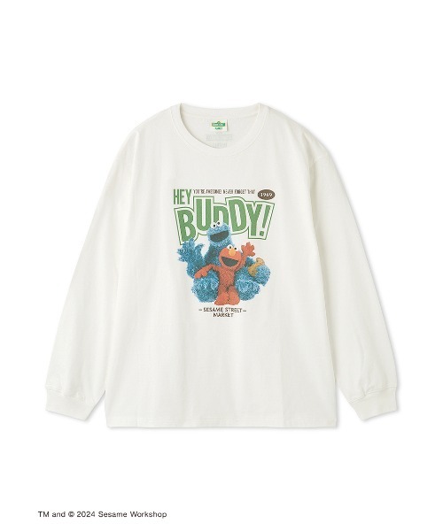 セール】【UNISEX】フォトプリントロングTシャツ_BUDDY（Tシャツ