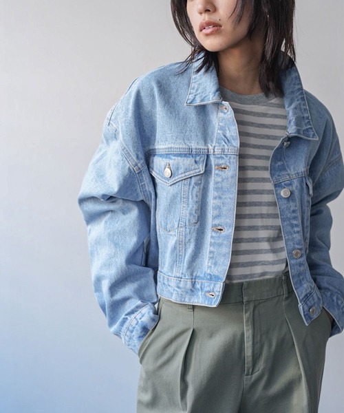 セール】ショートデニムジャケット（デニムジャケット）｜mili