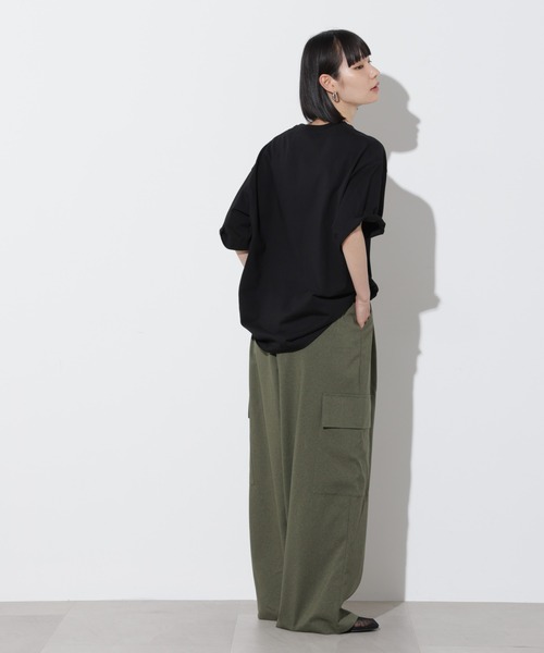 Apo(s)ture(アポスチャー)の「ARIA-024/マットウースBIGカーゴパンツ(カーゴパンツ・レディース・ブラック/カーキ/モカ/ホワイト・XS/S/M/L/XL)」の22枚目の写真