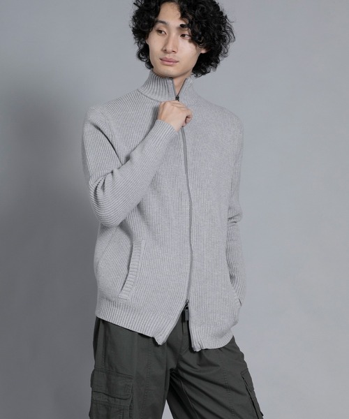 aimoha(アイモハ)の「aimoha men Cozy Elegance Zip Cardigan(カーディガン/ボレロ・メンズ・ベージュ/グレー/ブラック・MEDIUM/XX-LARGE/LARGE/X-LARGE/XXX-LARGE)」の8枚目の写真